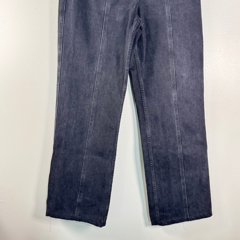 A.L.C. Hayden High Rise Seamed Wide Jeans Washed Black Cotton Womens Size 29 - Picture 5 of 10